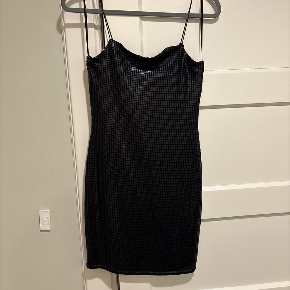 Topshop Black Ruched Bodycon Mini Dress